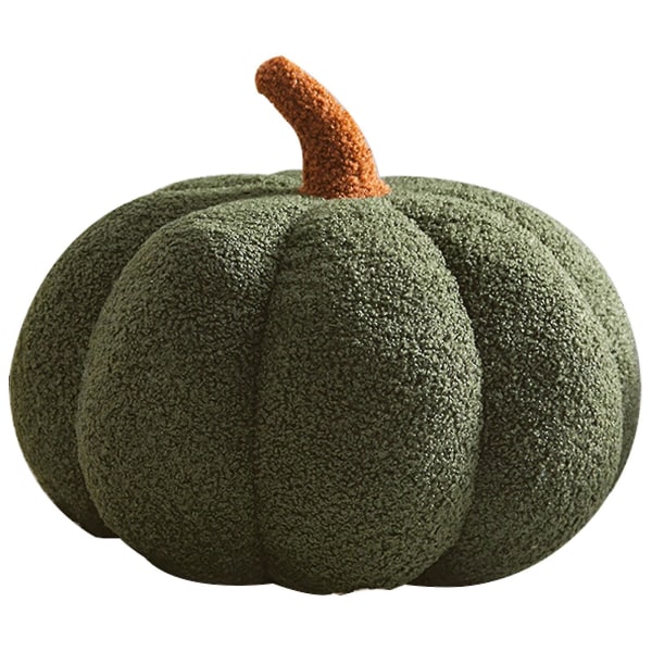 Halloween pumpa kudddekor, pumpa plysch kudde fleece fyllda pumpor dekoration green 20cm