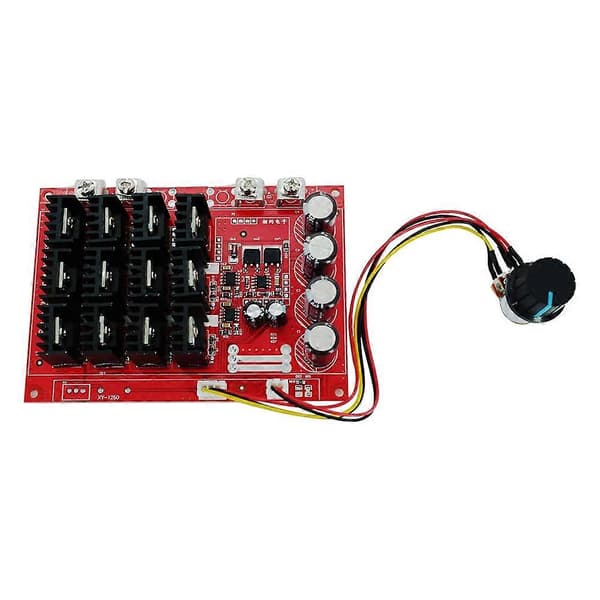 Motorstyring, PWM DC Motorhastighetskontroller 10-50V 60A Høy HHO RC Driver PWM Kontrollermodul Red