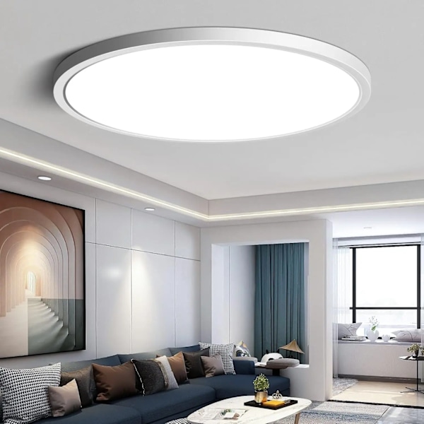 Smart taklampe for soverom, LDE for stue, hovedlampe med øyebeskyttelse 30W30cm