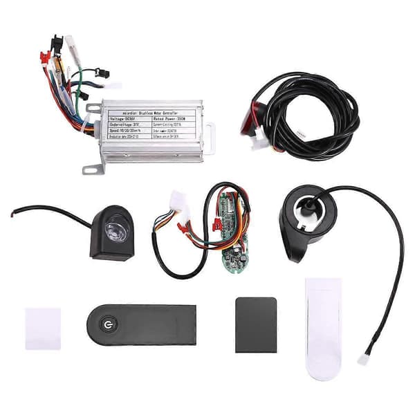 36V 350W Brushless Controller+Bluetooth Meter+Lys+Accelerator+Cover Kit til M365/M365 Pro Elektrisk Scooter Silver