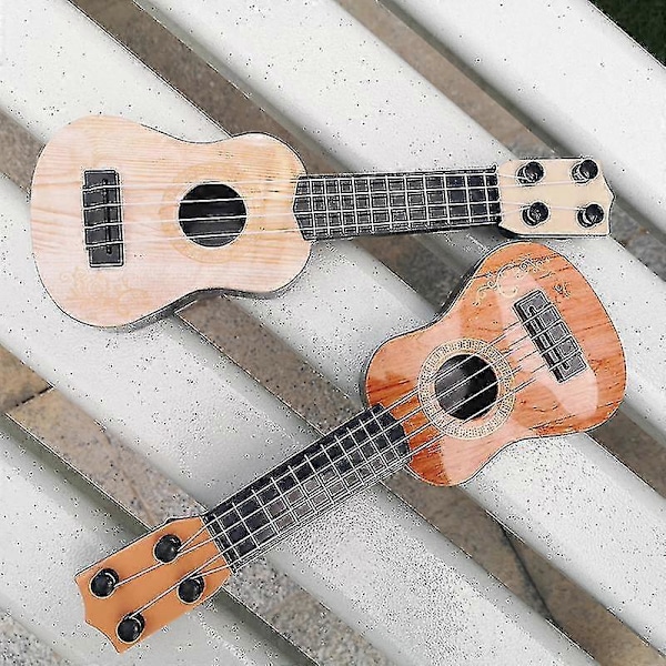 Mini Barnsimulering Träkorn Ukulele Klassisk Gitarr Leksaker Musikinstrument Brown