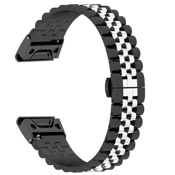 Til Garmin Fenix 7S Urremme Multicolor Black\/Silver