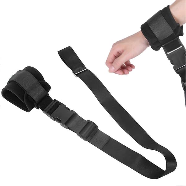 Pasienters lemmerestriksjonsstropp Eldre håndledd ankel fikseringsbelte begrensninger stropp Black Upper Limb