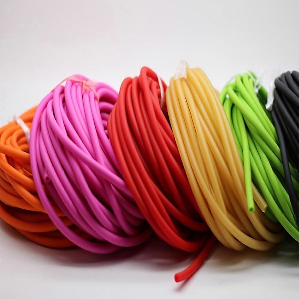 Motståndsband 1M En Bit Storlek 36 37 47 Naturgummiband Latex Tub Dragrep Tourniquet Rep träningsband 3060 black  10M
