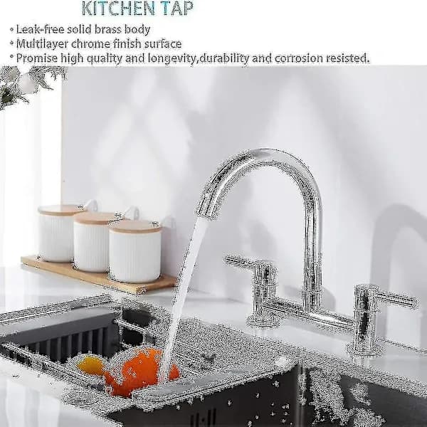 Kitchen Faucet, 2-Hole Kitchen Faucet, Dual Levers