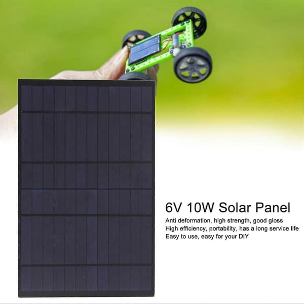 6V 10W Solpanel Polykrystallinsk Silicium 1660mA Solopladerplade til Camping Vandring Bjergbestigning
