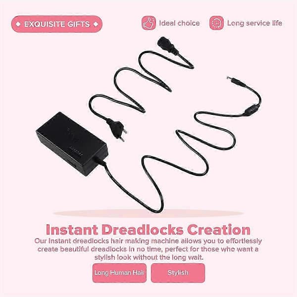 DIY Halvautomatisk Dreadlock-maskin for Langt Hår EU-plugg