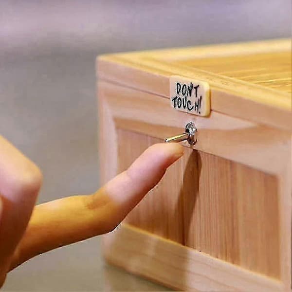 Trä Useless Box Automatisk Strömbrytare Leksak