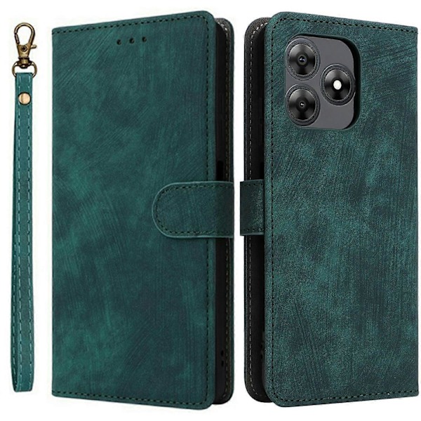 För Blackview Wave 8C Plånboksfodral RFID-skydd PU Läderfodral Ställ - Multicolor Green