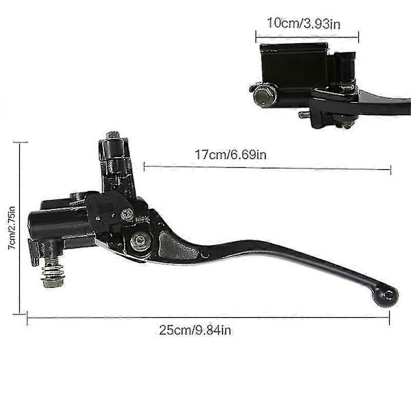 Höger Frambroms 22mm Kopplings Huvudcylinder Hydraulisk Pump Spak För Honda Trx125 200 250 350 400 Dirt Bike Atv Hj125 Black