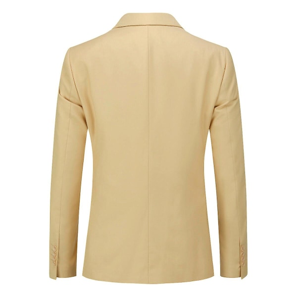 Slim fit blazer for menn, business, bryllup, ensfarget dressjakke LGL Beige Beige L