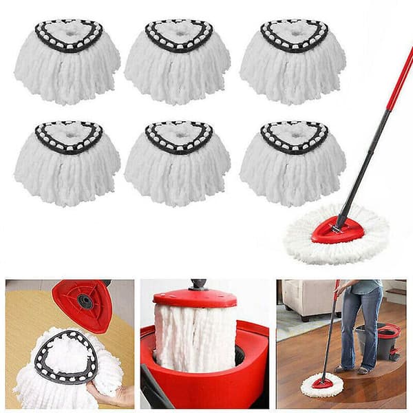 6x Erstatning for Vileda Moppehoveder Refill Turbo Microfiber Spin Mop Easy Wring