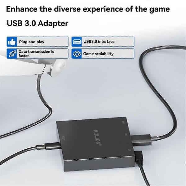 for PS VR2 PC-adapter datamaskinadapter for PC-konverterer for konsoll for Steam VR-spilladaptertilbehør