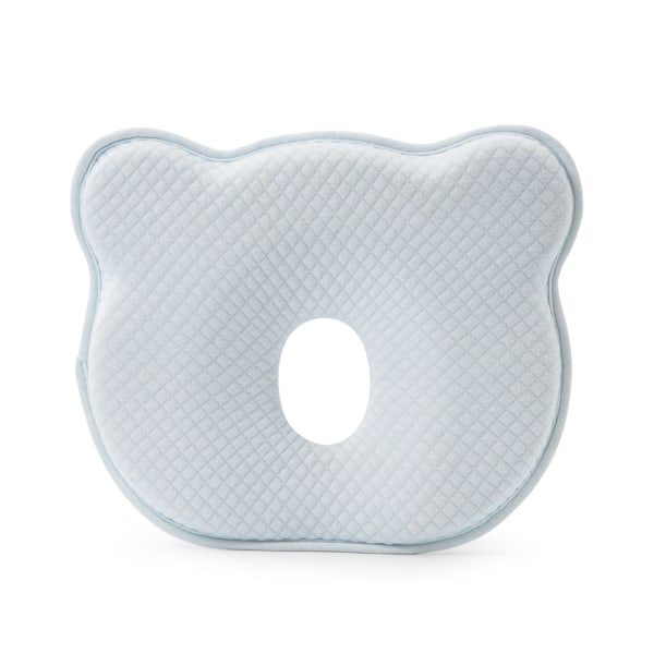 Baby Stereotyp Kudde Memory Foam Kudde Nyfödd Spädbarn Skydd Huvudform Sovkudde Resekudde för 0-24 månader blue