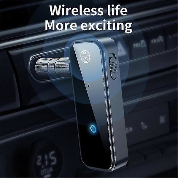Bluetooth 5.0 AUX Adapter til Bilmusik 3.5mm Jack A2DP