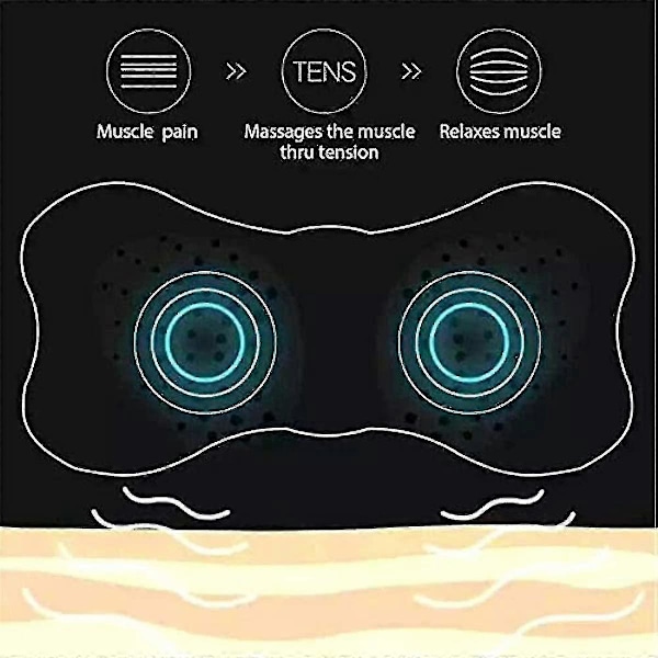 Liftup Ems Brystmassagepude 6 Tilstande Justerbar Formende Massager (2 stk) 1pc
