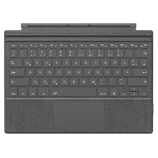 Microsoft Surface Pro 7/7/6/5/4/3 Bluetooth-tastatur, QWERTZ-layout, Grå