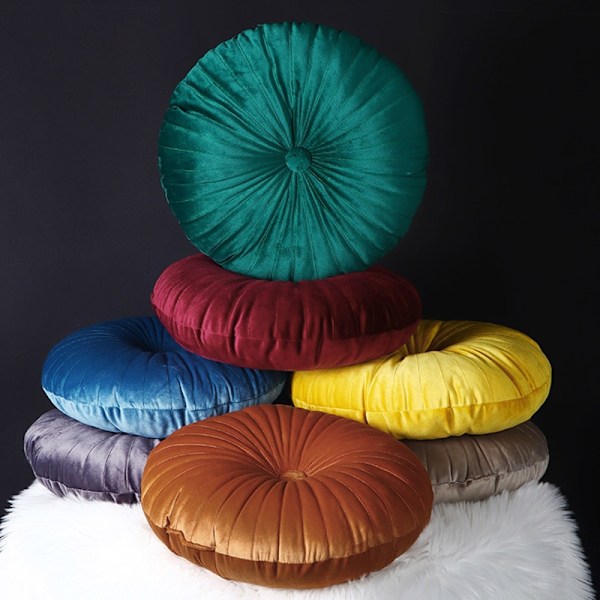 Rund Puff Tatami Pute Gulvputer Sittepute Pyntepute Sittepute Hjem Sofa Tatami Pute Yellow