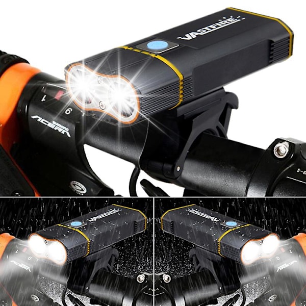 Vanntett Sykkellykt foran, USB-oppladbar sykkelampe, 4 moduser, sykkellykt foran med rødt varsellys bak Front Bike Light China