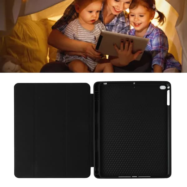 Sort blødt TPU-etui til 9,7 tommer IOS-tablet 5. 6. generation