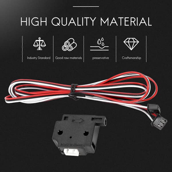 3D Printer Filament Detektionsmodul med 1M Kabel Run-Out Sensor Materiale Runout Detektor Til Ender black