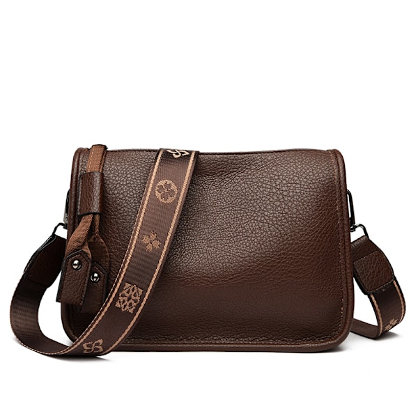 Äkta Läder Dam Tote Väska Lyx Mjukt Nappa Dam Axelremsväska Crossbody Väskor 2024 Mode Kvinnlig Messenger Sac Brown 27 10 20