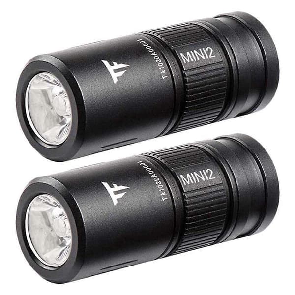 2X TrustFire MINI2 CA18-3X 220 lumenin 2-tilan mini-USB-lataus-LED-taskulamppu+1X10180 Black