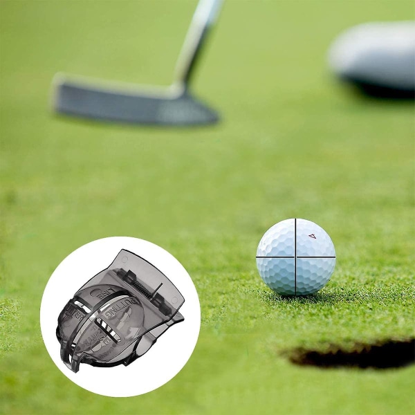 Golflinje, 4 stycken ritmarkörer, verktyg för linjejustering Golfbollmarkeringsklämma för linervaxpappersputtertång (grön, blå, svart, lila)