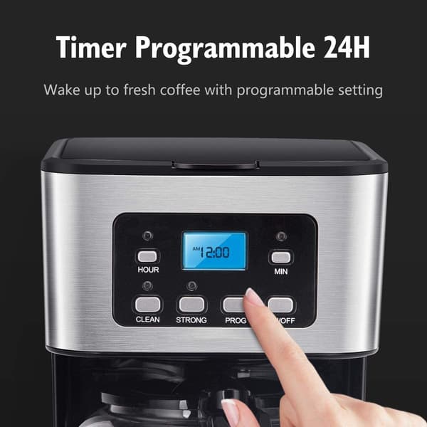 Espresso Machine, Drip Coffee Maker, 1.5L, Coffee Maker 950w Tea Maker Drip Coffee Maker With Glass Carafe, Keep Warm, Touch Screen