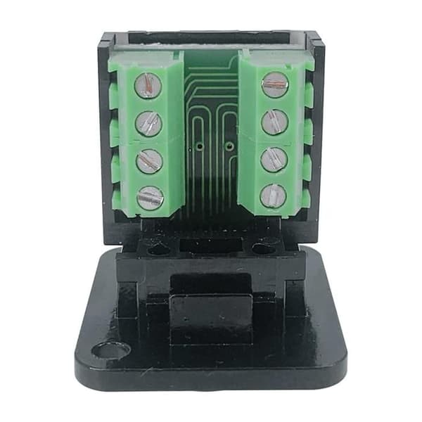 Skrueterminaladapter til RJ45 panelmontering, 5 stk., Type D RJ45 8P8C til 8-bens terminal