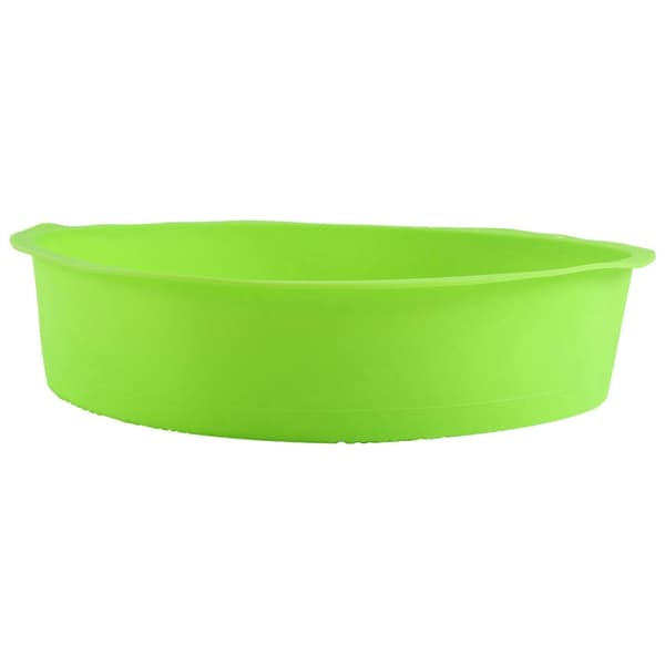 Silikoneform Bageform 26cm/10tommer Rund Kageform Bagepande Blå og grønne farver er tilfældige