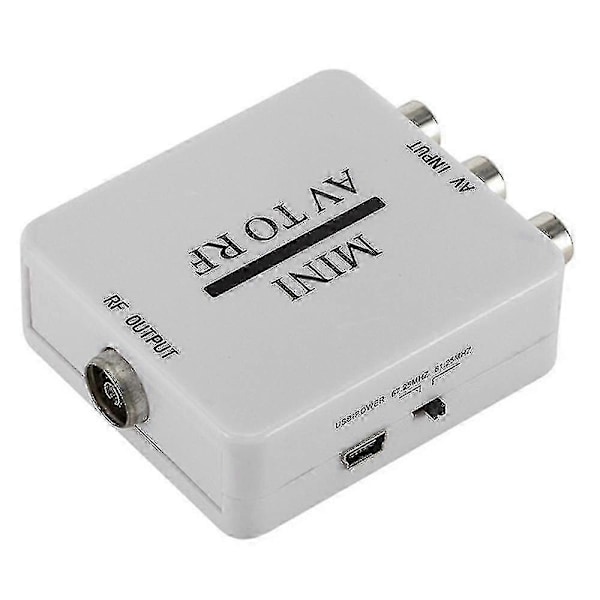 RCA til RF Koaksial Konverter Kompatibel Modulator for TV Kompositt Videokabel