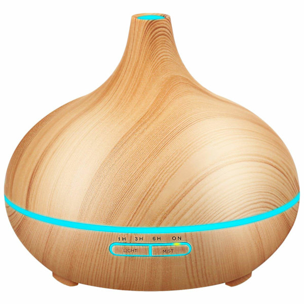 300 ml ultralyd luftfugter med aromaterapi, LED-lys og timer Madera