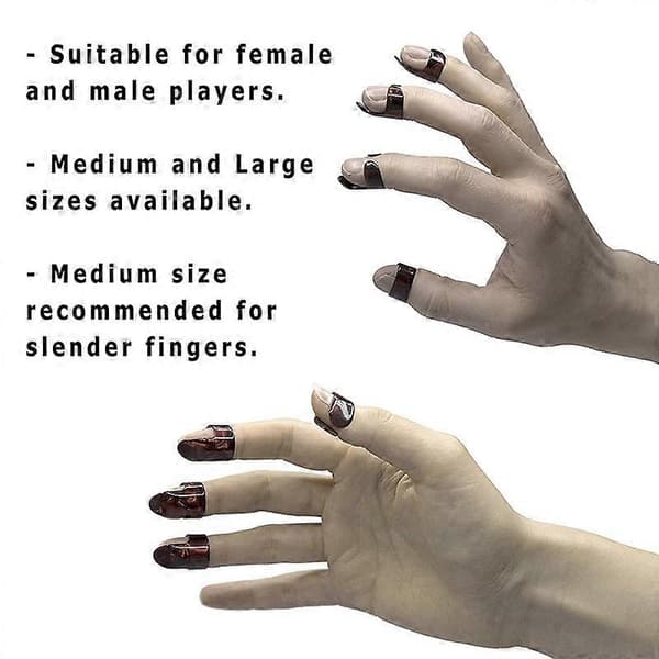 Ballad Gitarr Finger Set Gitarr Smärtfri Finger Set Plektrum Tillbehör Gitarr Finger Tumme Pekfinger Set (Röd)