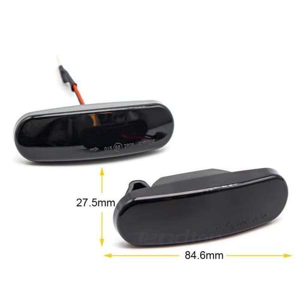 Dynamisk sidemarkeringslys til bil, blinklys, til Fiat Panda Punto Evo Stilo Qubo Peugeot Citroe