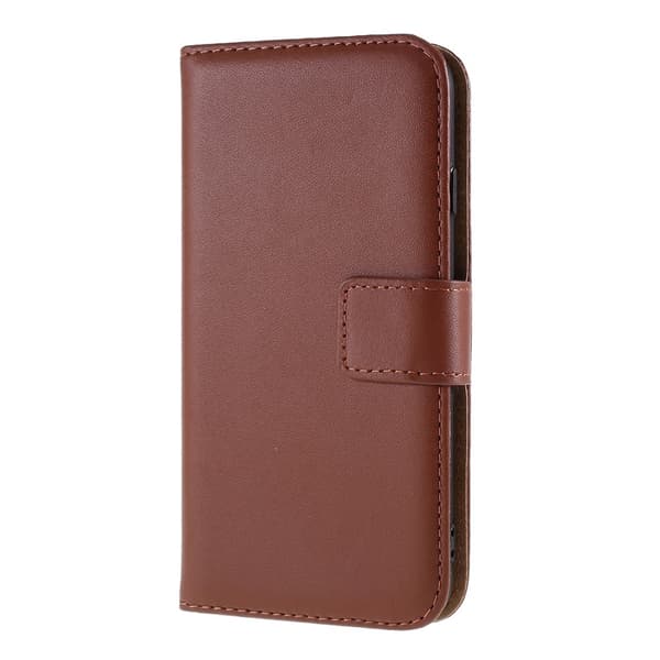iPhone 7/8/SE (2020/2022) - Ægte Læder Wallet Case - Brun Brown Brun