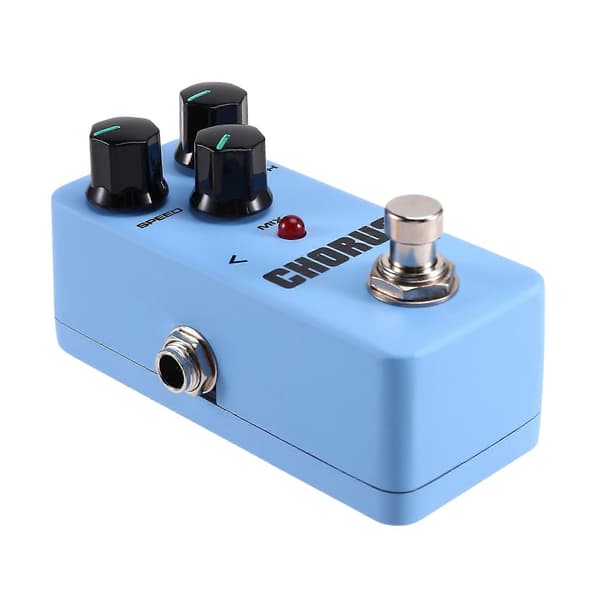 CHORUS Elgitarr Effektpedal FCH-2 Bärbar True Bypass Gitarr Effektor 3 Kontrollrattar Mini Gitarr Effektor Blue