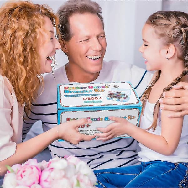 17500 stk. Rainbow Loom-elastikker Refill Kit med 600 S-clips & 28 farver til børn