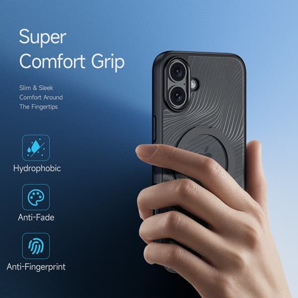 DUX DUCIS Aimo Series Mobilcover til iPhone 16 Plus TPU+PC - Sort