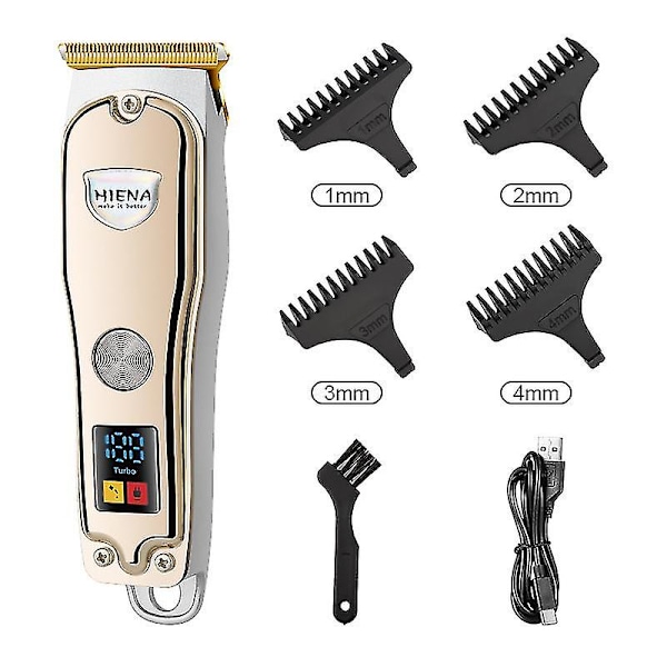 Digital display professionell elektrisk frisör rakhuvud artefakt frisörsalong special push clippers USB uppladdningsbara pushers Gold