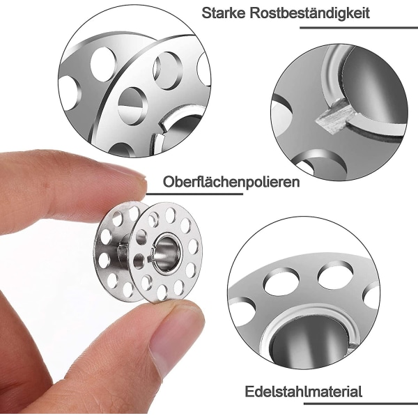 Metallspolsymaskin, tom spolsymaskin med förvaringslåda, metalltrådsspolar, 25 stycken