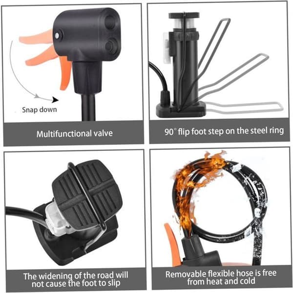 Cykelpump Minibärbara fotpumpar för alla ventiler.