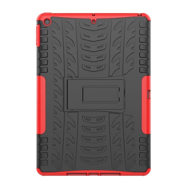 iPad 10.2 2019/2020/2021 Deksel Robust Støtte Armor Rød Red R\u00f6d