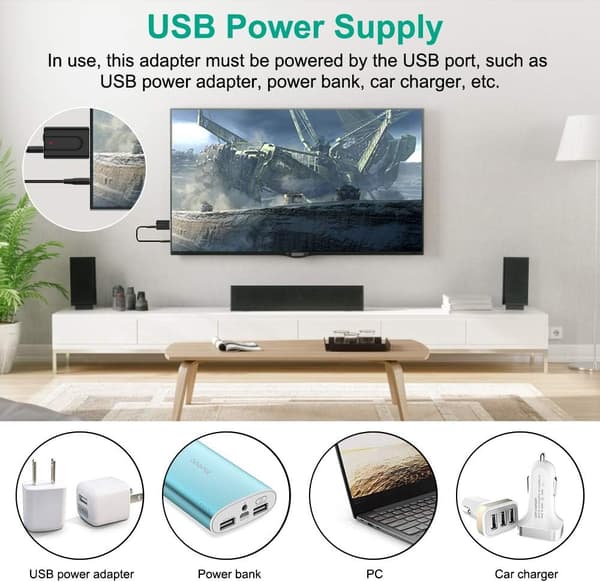 Bluetooth-adapter for TV, Bluetooth 5.0 sender og mottaker 2-i-1 White S