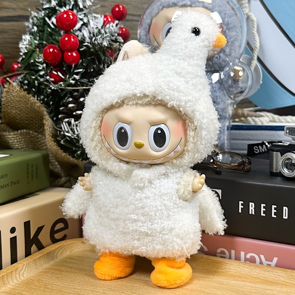 Labubu dukketøj første generation anden generation blind box Labubu dukketøj (hat + sweater + sokker) Little Swan