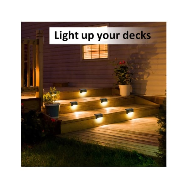 32-pack solcellslampor för utomhusbruk, vattentäta LED-solcellslampor för trappor, staket, trädgård, uteplats och gångväg, svart hölje, varmt ljus black Warm light
