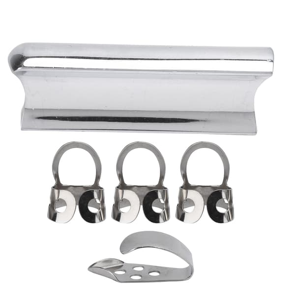 Guitar Slide Bar Stick Pick Stainless Steel Metal Anti-rust Solid Instrument Accessories (Silver)