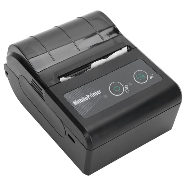 Bluetooth Thermal Receipt Printer Portable Ticket Pass Invoice Mini Label Printer 100‑240V US Plug 0.5