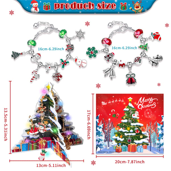 Jule Adventskalender Gaveæske M-24 * Light Christmas Tree