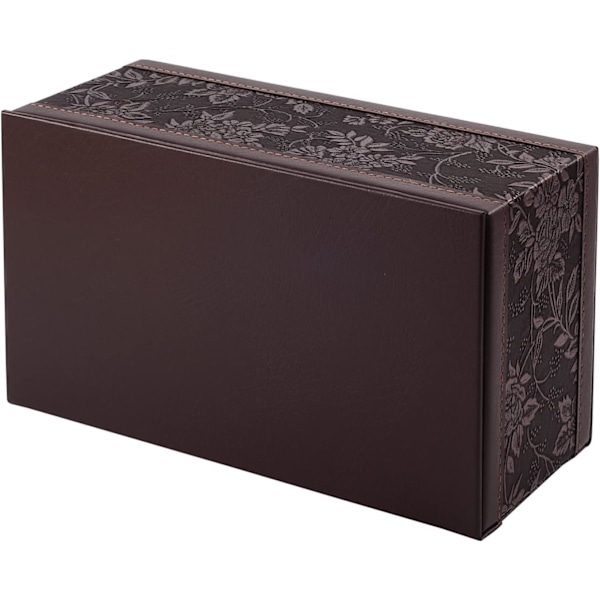 1 st Antik PU Läder Tissue Box Hållare Omslag Rektangulär Servettfodral Dispenser, Hemmakontor Bil Tissue Box med Ma